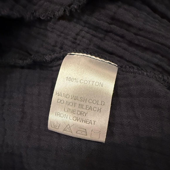 Ee:Some Navy Cotton Gauze Tiered Mini Dress Boho Spaghetti Strap Size S - Picture 5 of 7